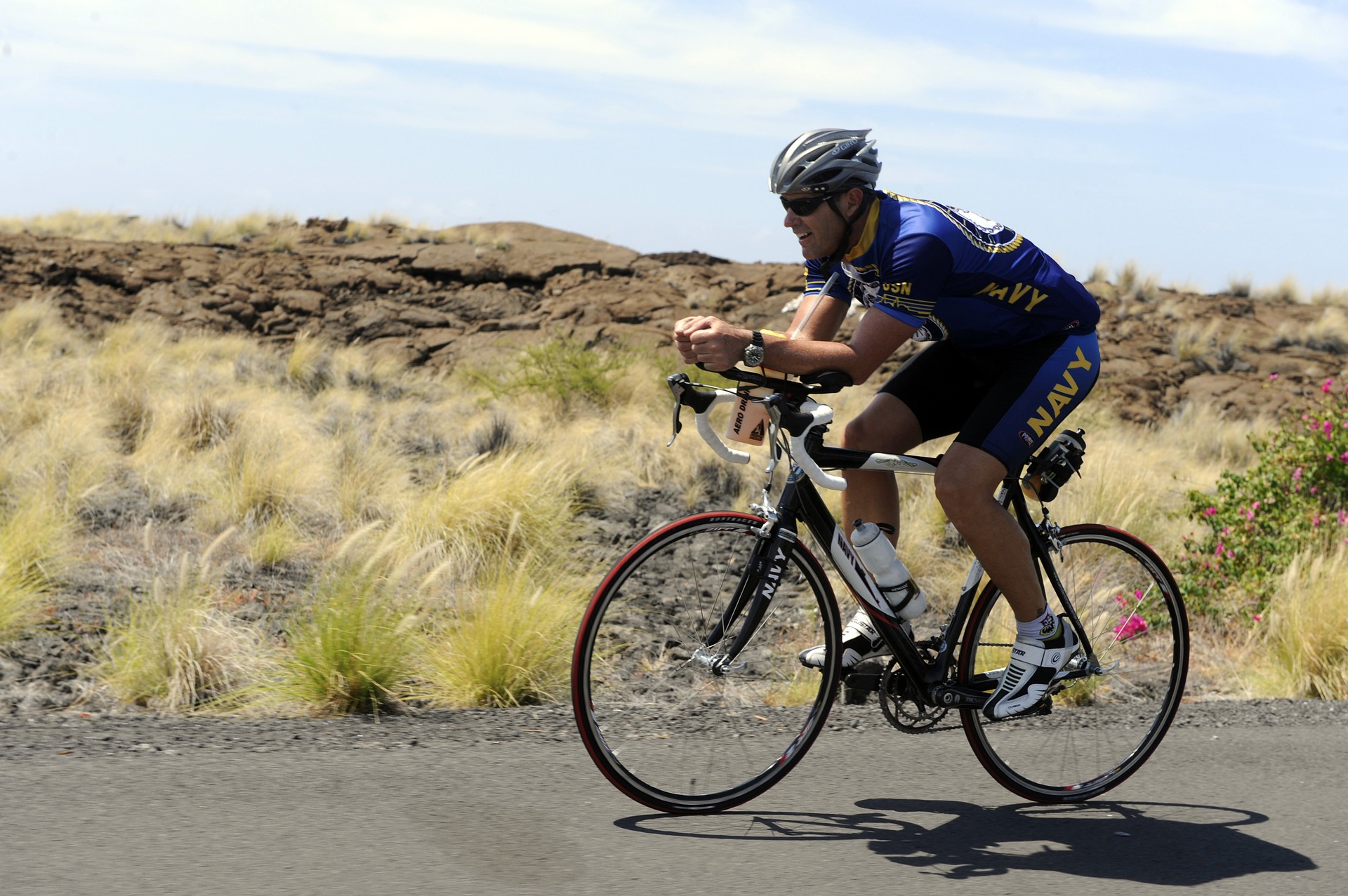 Person cycling with healthy joints